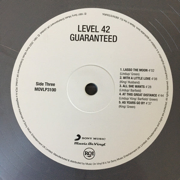 Level 42 : Guaranteed (LP,Album,Limited Edition,Numbered)