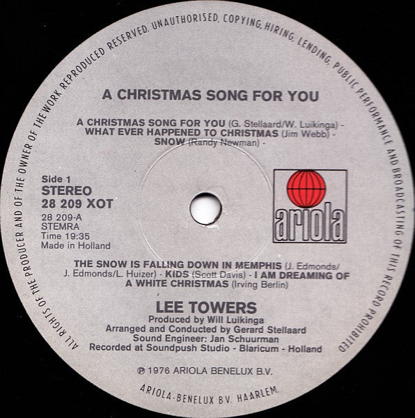 Lee Towers : A Christmas-Song For You (LP,Album)