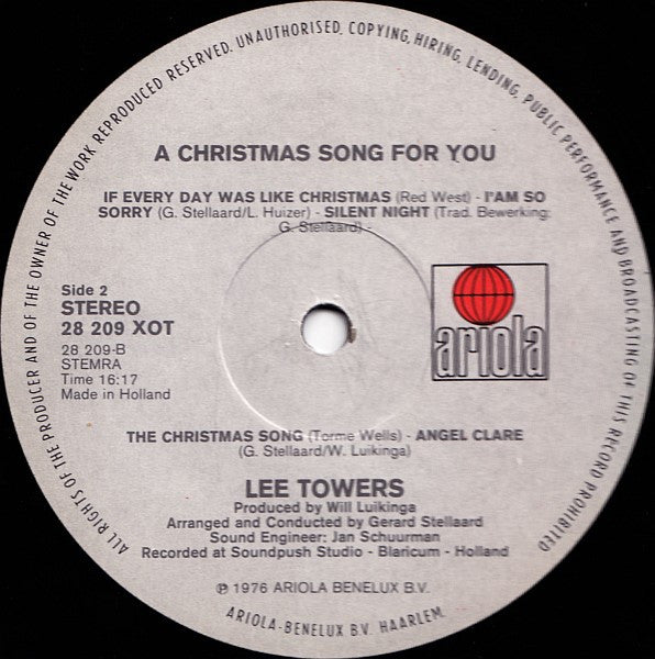Lee Towers : A Christmas-Song For You (LP,Album)