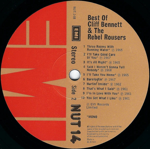 Cliff Bennett & The Rebel Rousers : The Best Of Cliff Bennett And The Rebel Rousers (LP,Album,Compilation,Stereo,Mono)