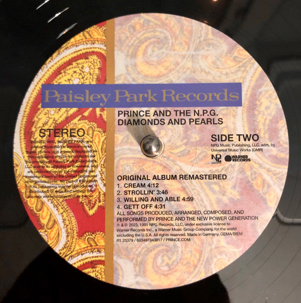 Prince & The New Power Generation : Diamonds And Pearls (LP,Album,Reissue,Remastered)