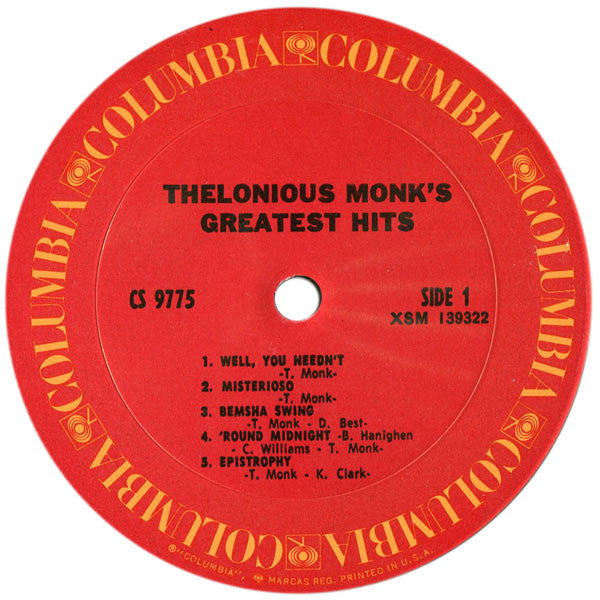 Thelonious Monk : Monk's Greatest Hits (LP,Compilation,Reissue)