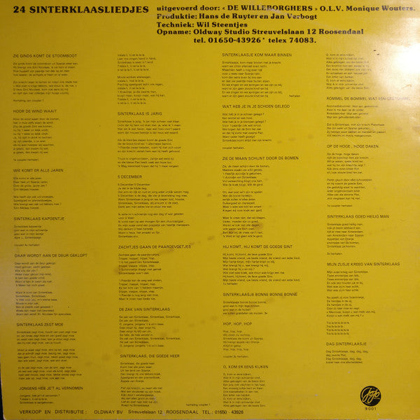 De Willeborghers : 24 Sinterklaasliedjes (LP)