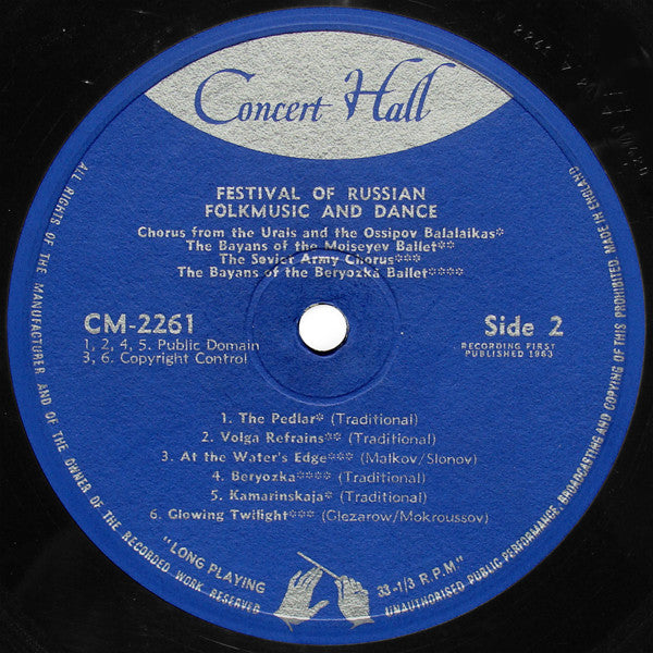 Various : Festival Of Russian Folkmusic And Dance (LP,Compilation)