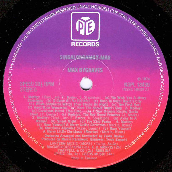 Max Bygraves : SingalongamaXmas (LP,Album)