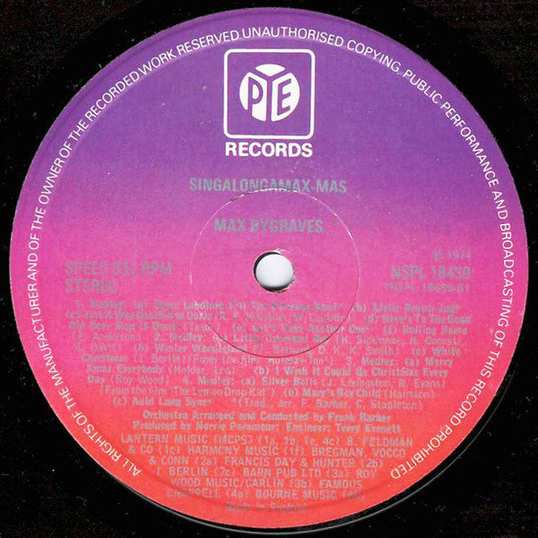 Max Bygraves : SingalongamaXmas (LP,Album)