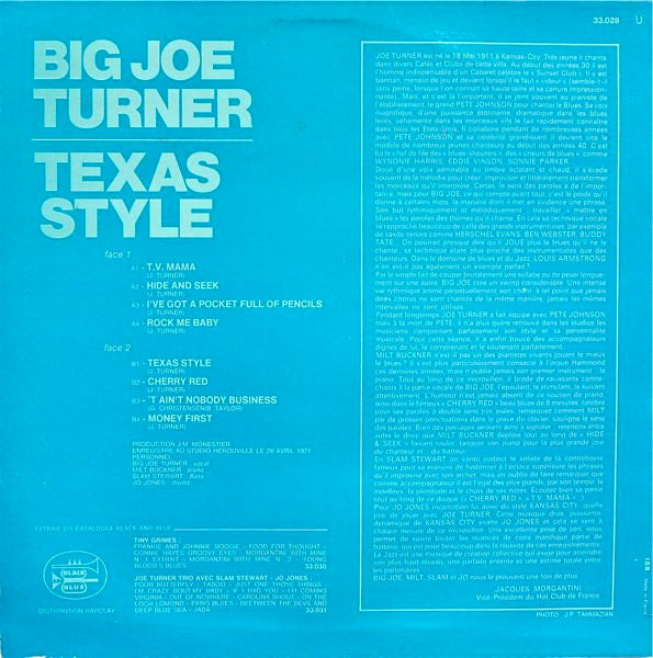 Big Joe Turner : Texas Style (LP,Album)