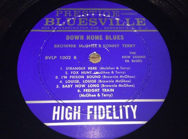 Sonny Terry & Brownie McGhee : Down Home Blues (LP,Album,Mono)