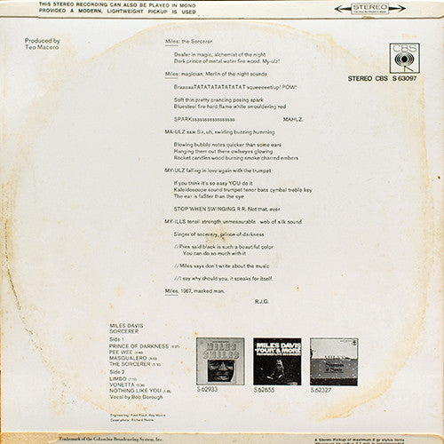 Miles Davis : Sorcerer (LP,Album,Stereo)