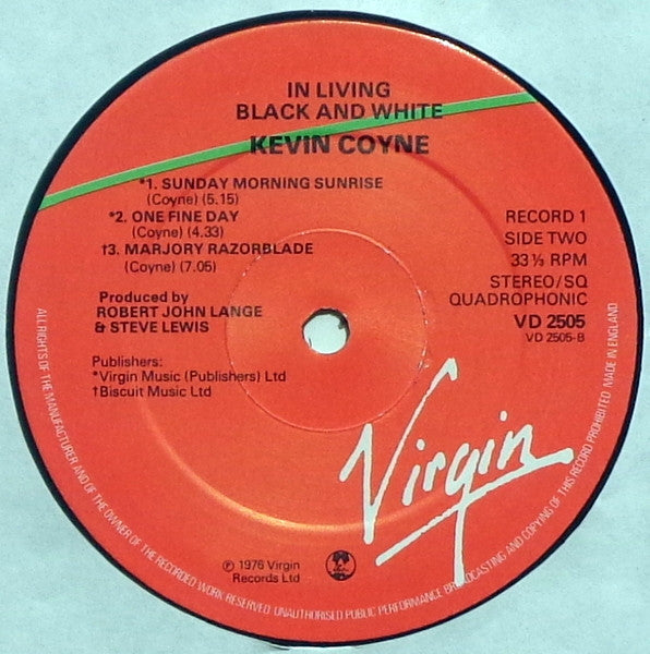 Kevin Coyne : In Living Black And White (LP,Album,Quadraphonic,Stereo)
