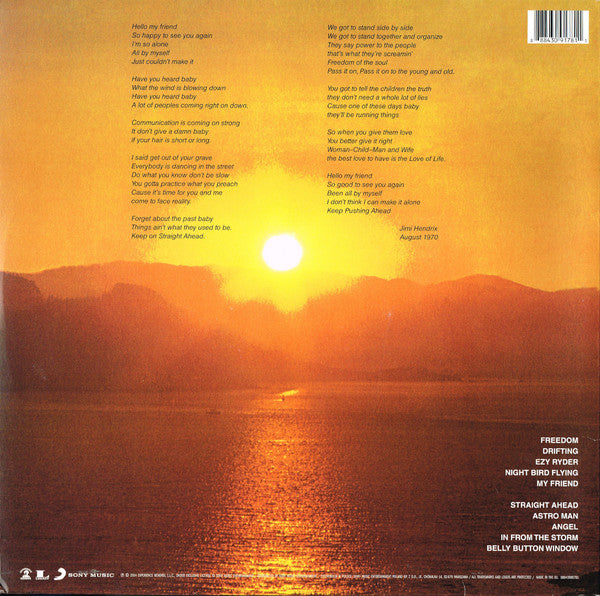 Jimi Hendrix : The Cry Of Love (LP,Album,Reissue)
