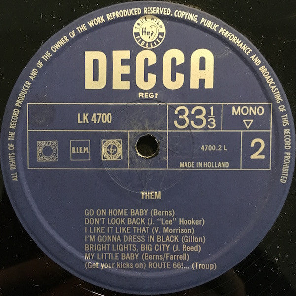 Them (3) : The "Angry" Young Them! (LP,Album,Reissue,Mono)