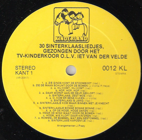 T.V. Kinderkoor o.l.v. Iet Van Der Velde : 28 Sinterklaasliedjes (LP,Album,Stereo)