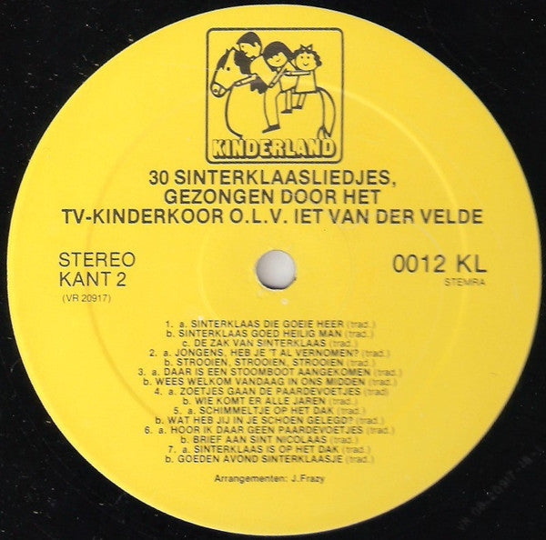 T.V. Kinderkoor o.l.v. Iet Van Der Velde : 28 Sinterklaasliedjes (LP,Album,Stereo)
