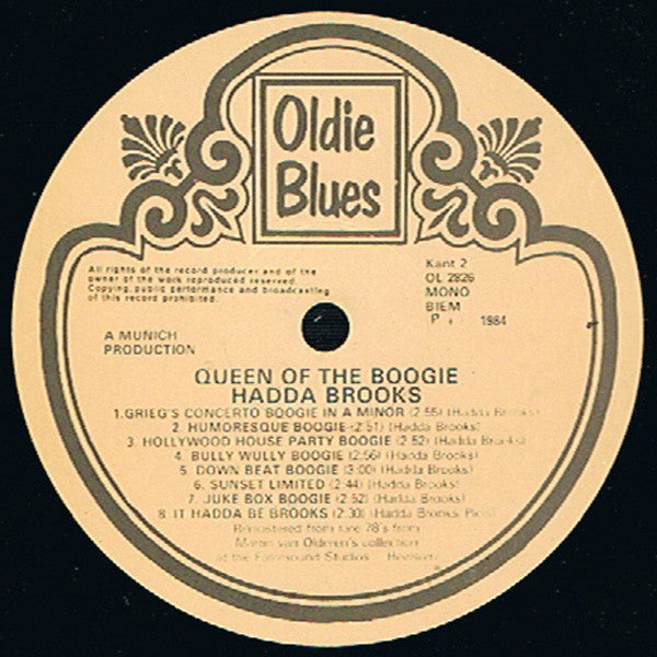 Hadda Brooks : Queen Of The Boogie (LP,Compilation,Remastered,Mono)