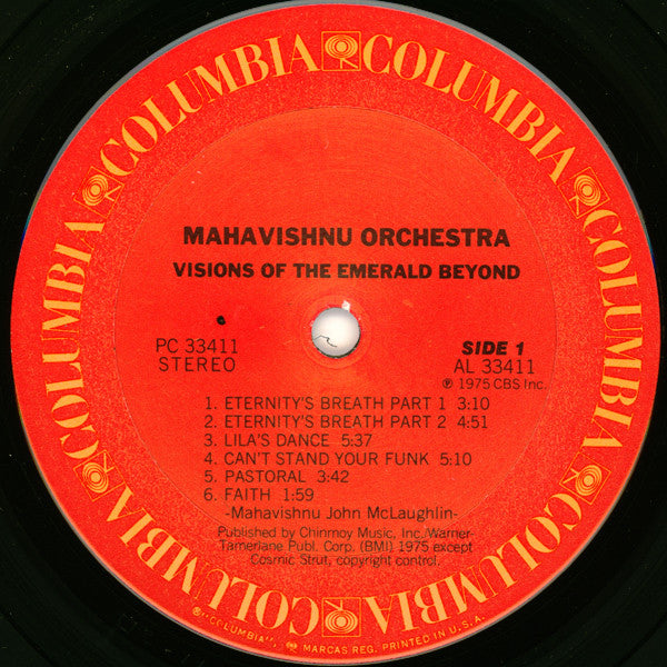 Mahavishnu Orchestra : Visions Of The Emerald Beyond (LP,Album)