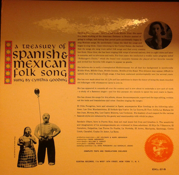 Cynthia Gooding : A Treasury Of Spanish & Mexican Folk Song Sung By Cynthia Gooding (LP,Album,Mono)