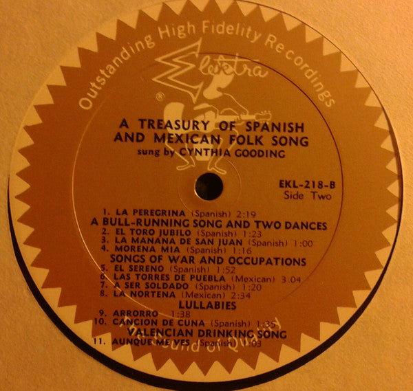 Cynthia Gooding : A Treasury Of Spanish & Mexican Folk Song Sung By Cynthia Gooding (LP,Album,Mono)