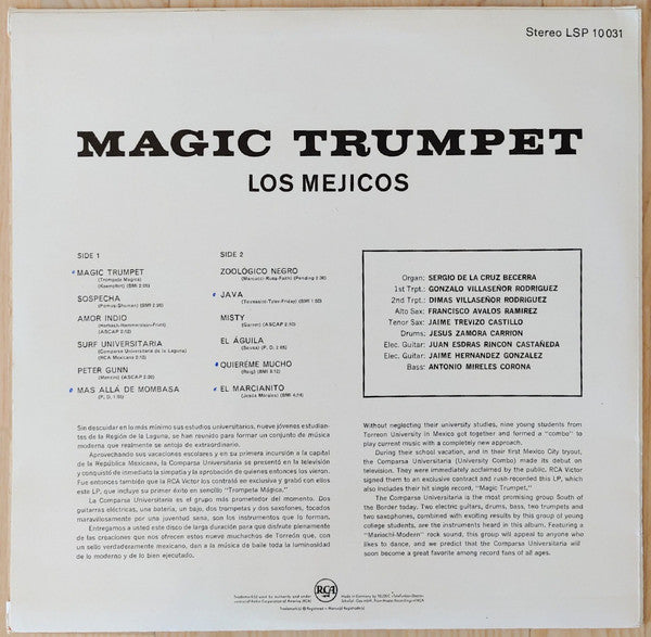 Los Mejicos : Magic Trumpet (LP,Album,Stereo)