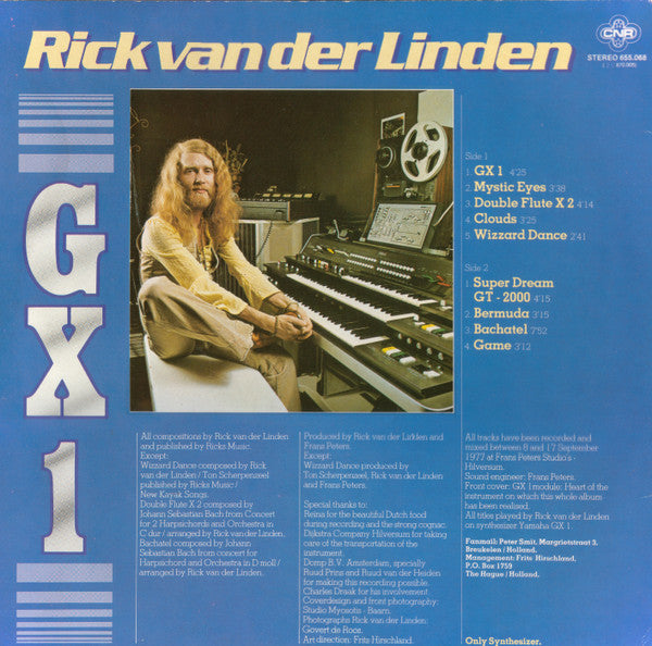 Rick van der Linden : GX 1 (LP,Album)