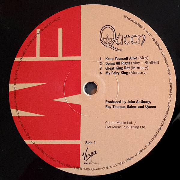 Queen : Queen (LP,Album,Reissue,Remastered,Stereo)