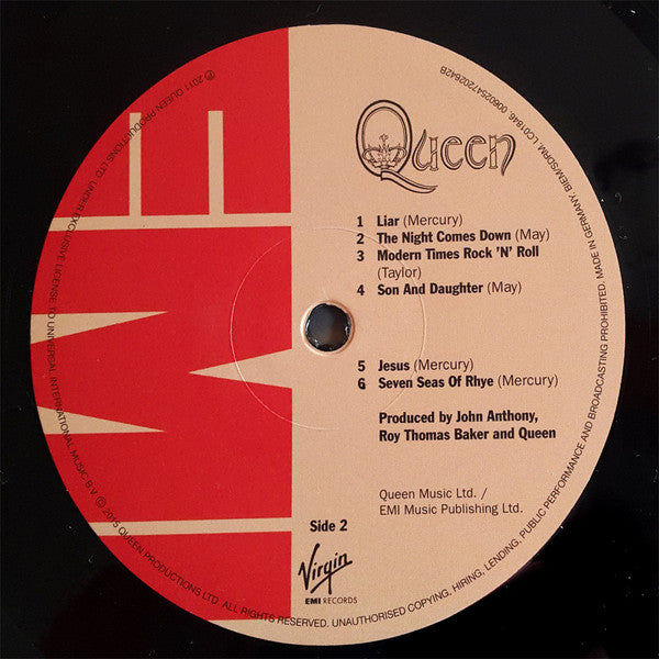 Queen : Queen (LP,Album,Reissue,Remastered,Stereo)