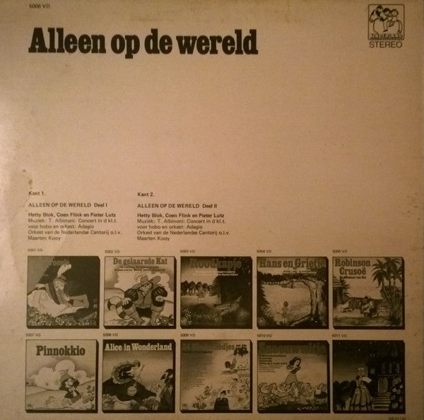 Hetty Blok / Coen Flink En Pieter Lutz : Alleen Op De Wereld (LP,Album,Stereo)