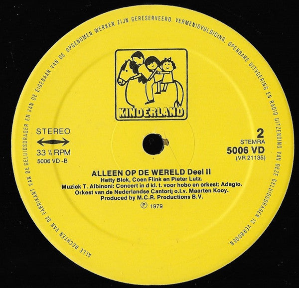 Hetty Blok / Coen Flink En Pieter Lutz : Alleen Op De Wereld (LP,Album,Stereo)