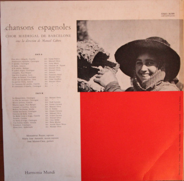 Cor Madrigal Sous La Direction De Manuel Cabero : Chansons Espagnoles (LP,Album)