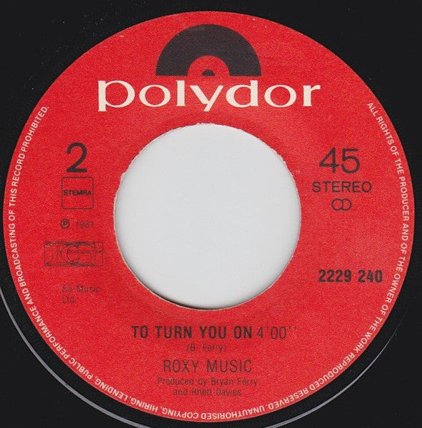 Roxy Music : Jealous Guy (7",Single,45 RPM)