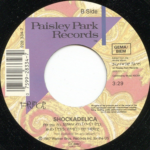 Prince : If I Was Your Girlfriend (7",Single,45 RPM)