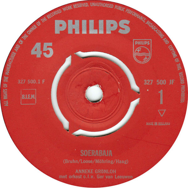 Anneke Grönloh : Soerabaja / Mario (7",45 RPM,Single,Mono)