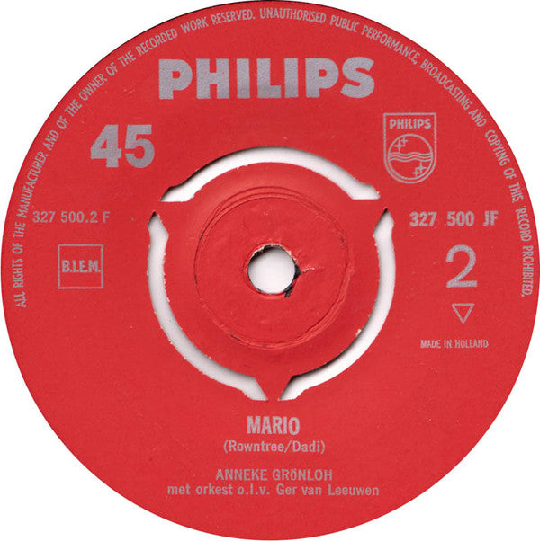 Anneke Grönloh : Soerabaja / Mario (7",45 RPM,Single,Mono)
