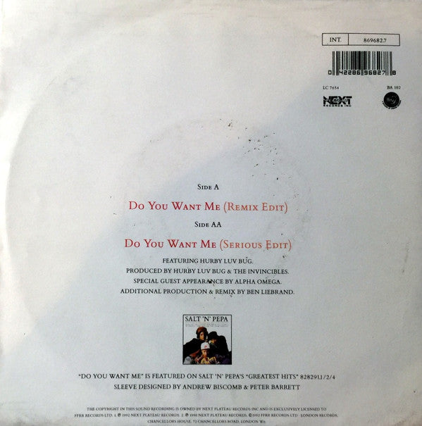 Salt 'N' Pepa : Do You Want Me (7",45 RPM,Single)