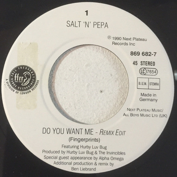 Salt 'N' Pepa : Do You Want Me (7",45 RPM,Single)
