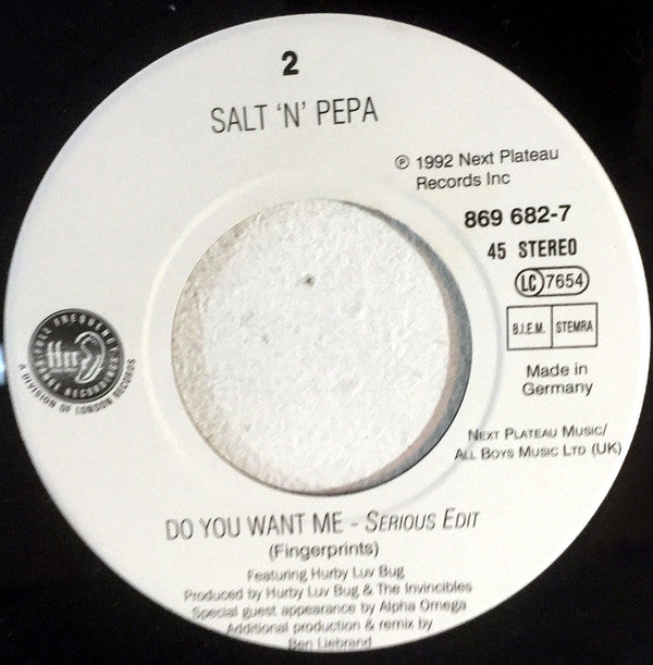 Salt 'N' Pepa : Do You Want Me (7",45 RPM,Single)
