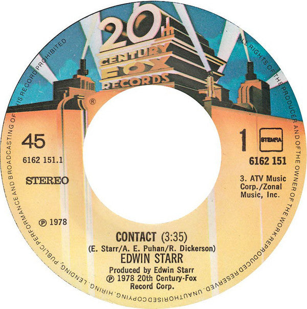 Edwin Starr : Contact (7",45 RPM,Single,Stereo)