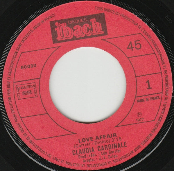 Claudia Cardinale : Love Affair (7", Single)
