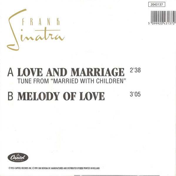 Frank Sinatra : Love And Marriage (7",45 RPM)