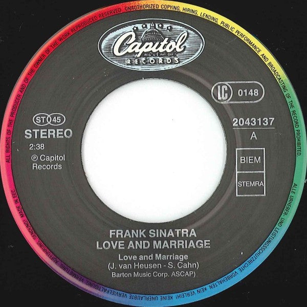 Frank Sinatra : Love And Marriage (7",45 RPM)