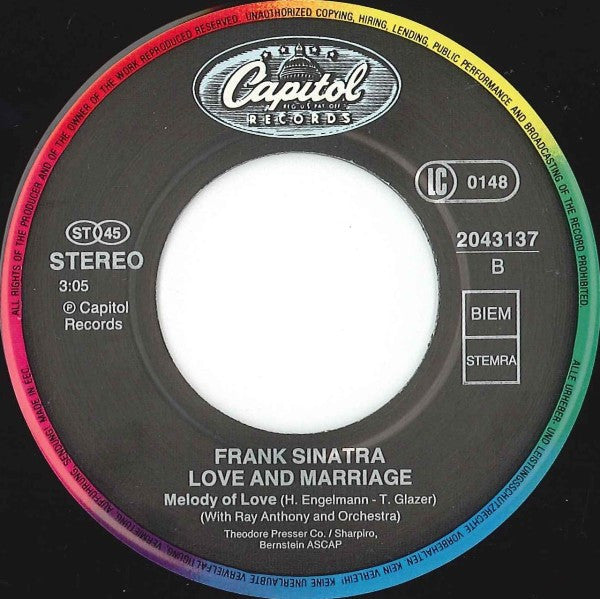 Frank Sinatra : Love And Marriage (7",45 RPM)