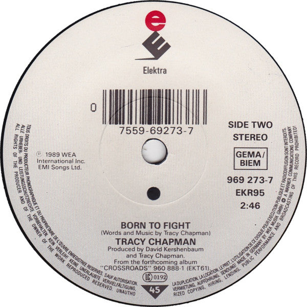 Tracy Chapman : Crossroads (7",45 RPM,Single,Stereo)