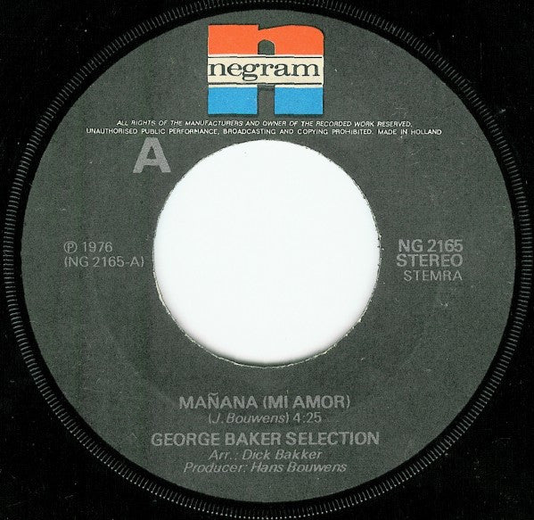 George Baker Selection : Mañana (Mi Amor) (7",45 RPM,Single,Stereo)