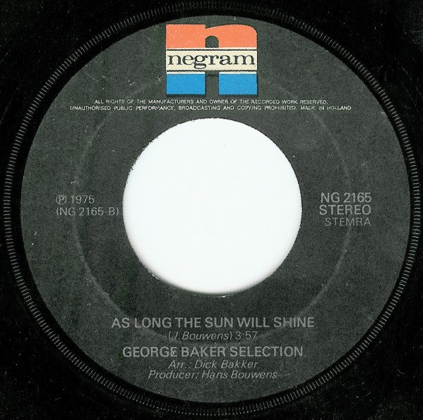 George Baker Selection : Mañana (Mi Amor) (7",45 RPM,Single,Stereo)