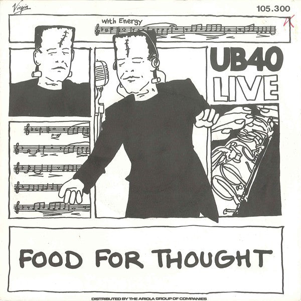 UB40 : Food For Thought (Live) (7",45 RPM,Single,Stereo)