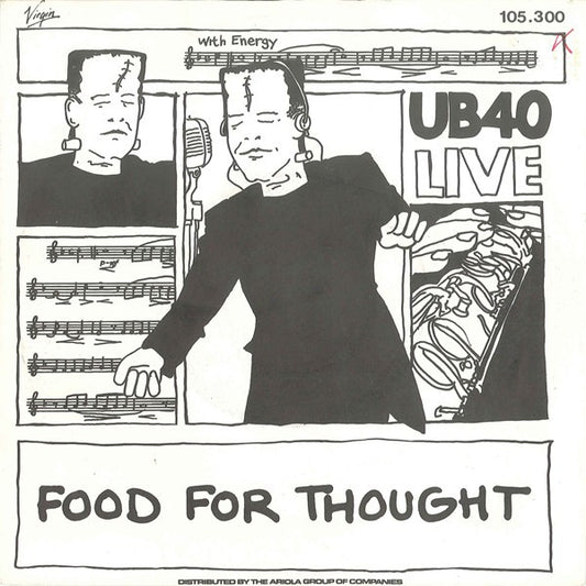 UB40 : Food For Thought (Live) (7",45 RPM,Single,Stereo)