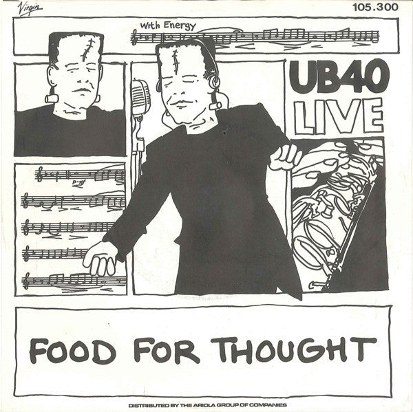 UB40 : Food For Thought (Live) (7",45 RPM,Single,Stereo)