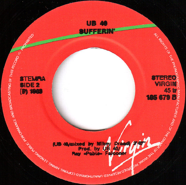 UB40 : Red Red Wine (7",45 RPM,Single,Stereo)