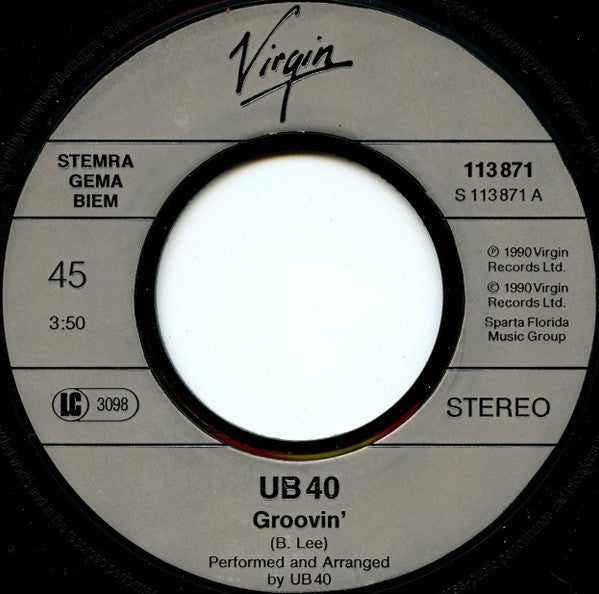 UB40 : Groovin' (7",45 RPM)