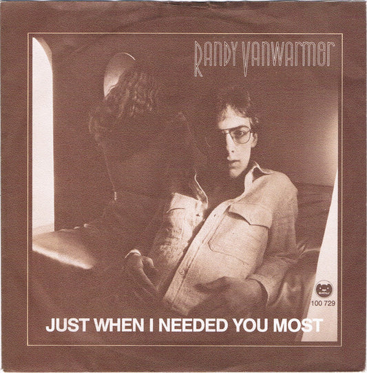 Randy Vanwarmer : Just When I Needed You Most (7",Single,45 RPM)